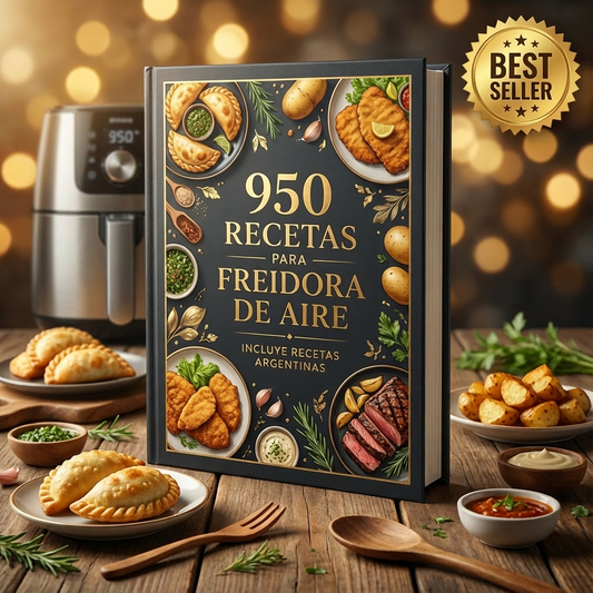 +950 Recetas Freidora de Aire 100% Saludable